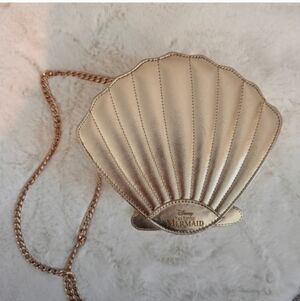 Skinnydip-Disney Little Mermaid Metallic Shell Crossbody Bag (Gold 💛)